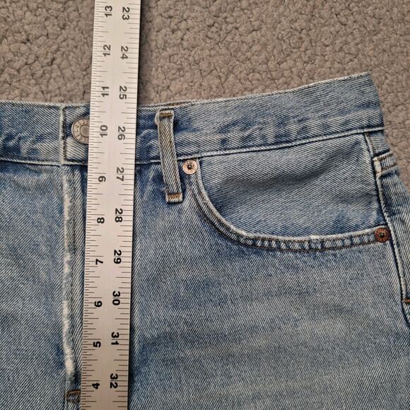 Agolde Shorts 27 Blue Parker Vintage Cut Off Button Fly Swapmeet A026B-1411 - Picture 8 of 9